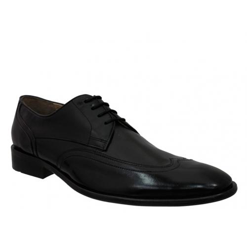 Giorgio Brutini "Lansdown" Black Wingtip Genuine Leather Shoes 24917